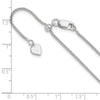 Sterling Silver RH-plated Adjustable 1.3mm Spiga Chain
