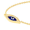 Sterling Silver CZ Evil Eye Necklace
