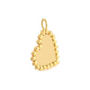 Polished Beaded Heart Pendant