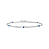 Sapphire &amp; Diamond Station Bracelet