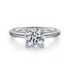Platinum Round Solitaire Diamond Engagement Ring