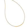 14K Polished D/C with 2in ext. Bar Necklace
