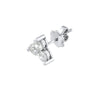 1-7/8tcw 4.2mm Diamond Trio Stud Earrings