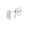 Diamond Pave Heart Stud Earrings (1/2tcw)