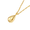 Puffy Teardrop Pendant Necklace