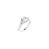 14K White 8x6 mm Oval Engagement Ring Mounting