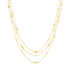 Layered Bead and Marquise Stations Necklace