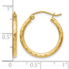 14K D/C Hinged Hoop Earrings