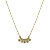 Mini Emerald Bezel and Bead Station Necklace