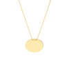 Engravable Disc Plate Adj. Necklace