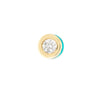 Bezel Set Diamond Stud w/Turq Enamel