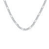 Sterling Silver 4.75mm Concave Figaro Chain with Lobster