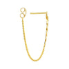 50/50 Curb Chain Front-to-Back Earrings