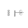 1/15tcw Diamond Bezel Trio Stud Earrings