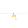Dolphin Dangle Trio Adjustable Anklet