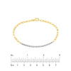 Two Tone 5/8tcw Diamond Paper Clip Bracelet