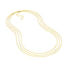Triple Graduated Box Link Necklace