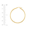 2x40mm Full DC Round Hoop Earrings