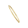 Two-Tone Twisted Brushed Hinged Bangle