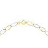Two-Tone Oval Stamping Link Chain Anklet