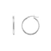 2 X 25mm DC Florentine Hoop Earrings