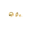 Polished Button Stud Earrings on Post Back