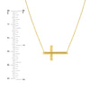 Sterling Silver Sideways Cross Necklace