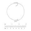 Mini CZ Heart and Arrow Adjustable Bracelet