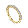 14K Yellow Gold Shared Prong Set Diamond Wedding Band