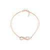 Half-CZ Infinity Adjustable Bracelet