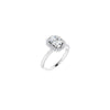 14K White 7x5 mm Oval Engagement Ring Mounting