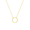 Open Circle Pendant on Piatto Chain Necklace