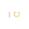 Spike Design Huggie Earrings