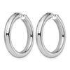 Sterling Silver Rhodium-plated 5mm Tube Earrings