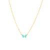 Light Turquoise Buttlerfly Necklace with Diamond