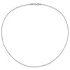 14K White Gold 1MM Round Detachable clasp Omega Necklace