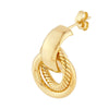 Texture Door Knocker Hoop Earrings