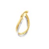 Two-tone Intertwined Oval Hoop Earrings