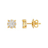 3/4tcw Round Diamond Stud Earrings