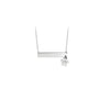 Plated Sterling Silver Engravable Bar Necklace with Paw