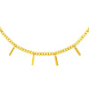 Bar Dangles on Open Curb Chain Anklet