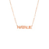 Block Nameplate Paper Clip Necklace