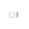 Sterling Silver Textured Hoop Earrings