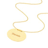 Engravable Disc Plate Adj. Necklace