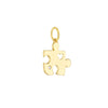 Puzzle Piece Heart Charm with 1pt Diamond