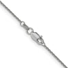 18K White Gold 16 inch 1.5mm Diamond-cut Cable with Fancy Lobster Clasp Chain