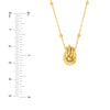 Love Knot Pendant Station Neck Adj LL