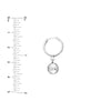 Sterling Silver D/C Hoop Earrings with Ball Drop