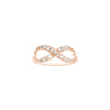Plated Sterling Silver CZ Infinity Ring