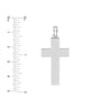 Large Plain Flat Polished Cross Pendant